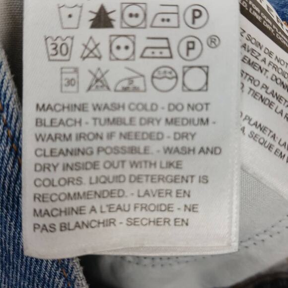 Levi's SZ 26 Premium Wedgie Straight  Distressed Knee Frayed Hem Denim - Picture 8 of 8